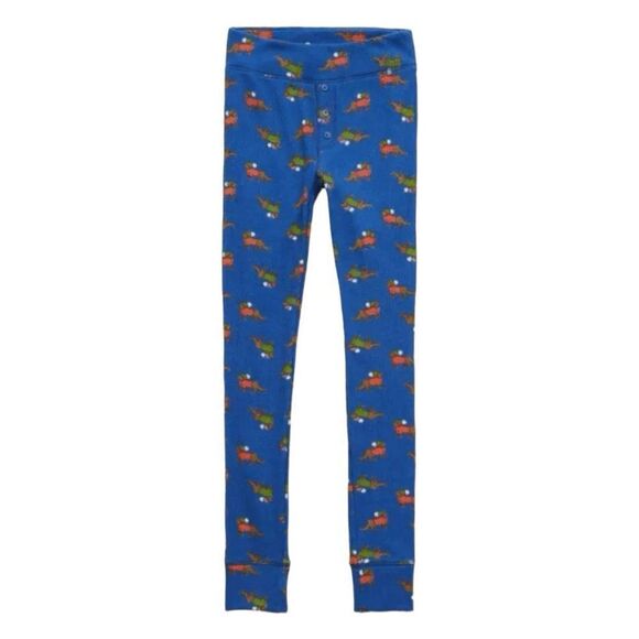 Aerie Dachshund Print Pajama Leggings Blue Waffle Knit Lounge Pants Jogger S - Picture 1 of 10
